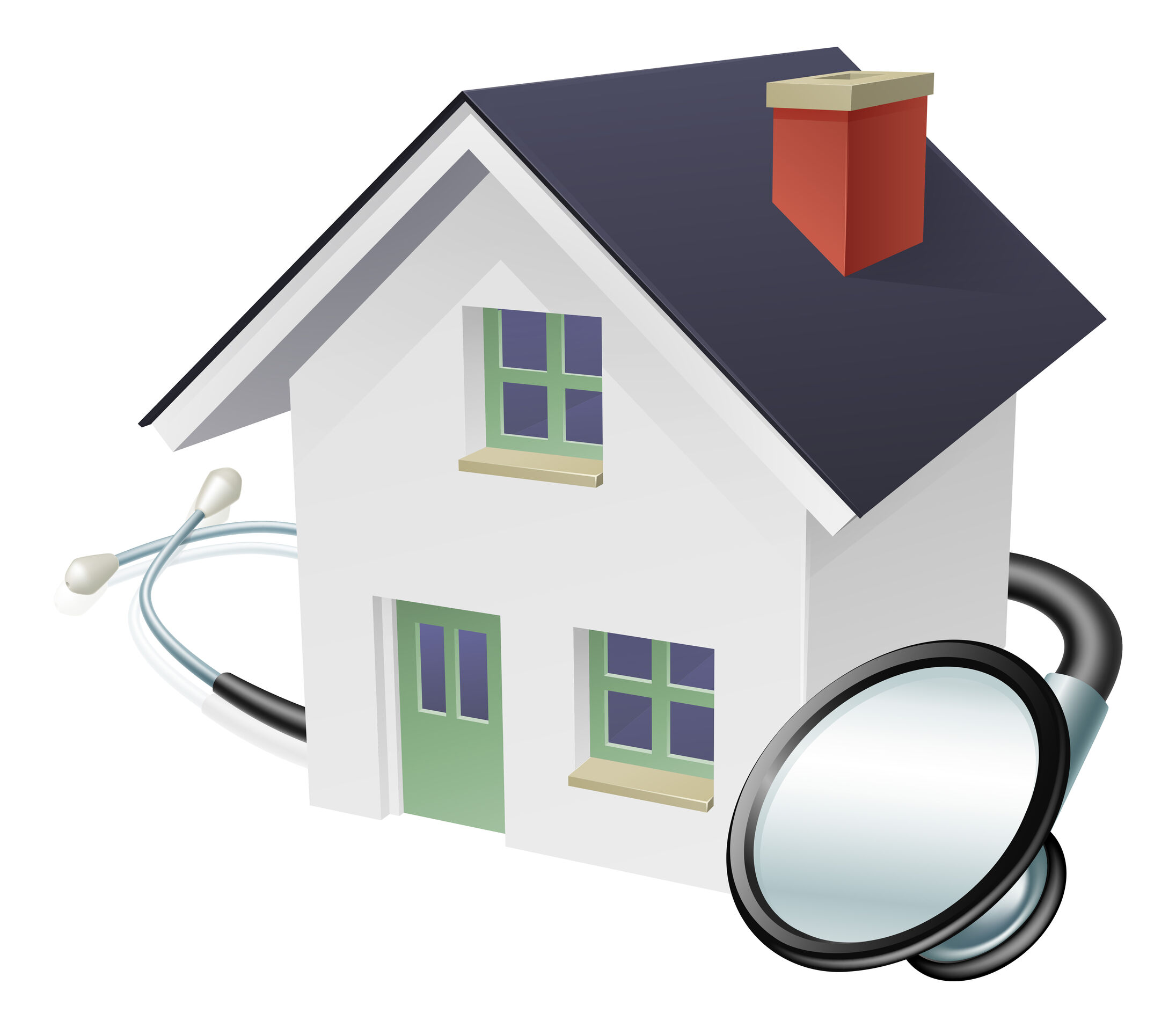 House and Stethoscope Concept